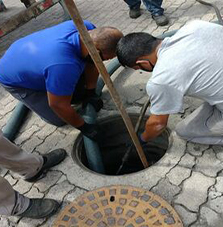 Limpeza de galerias de bueiros